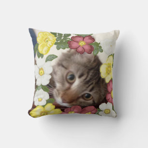 Coussin Gorgey Kitten et Flower Garland