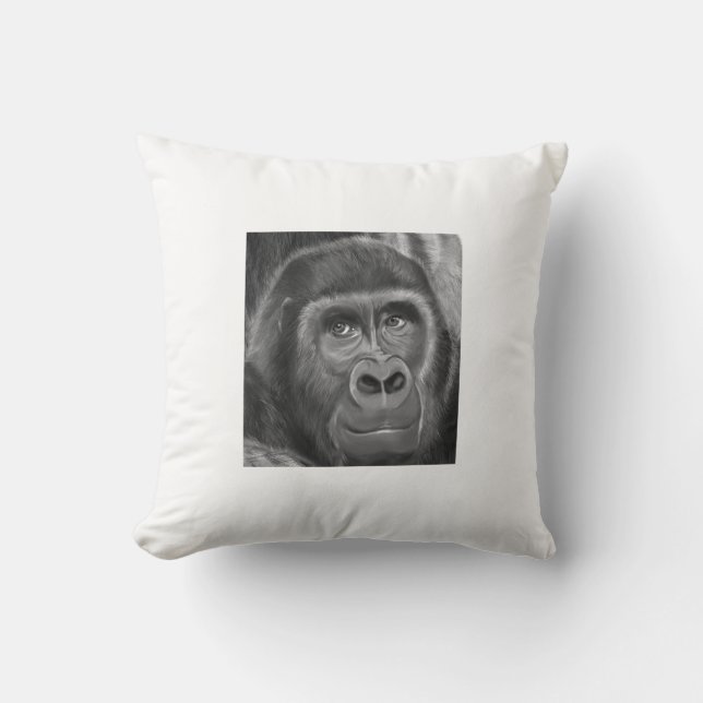 Coussin Gorilla sucking fingers Cushion2 指しゃぶりのゴリラクッション (Recto)