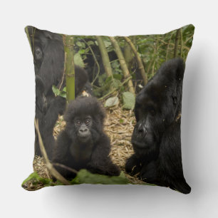 Coussin Gorille des montagnes, adulte avec jeune