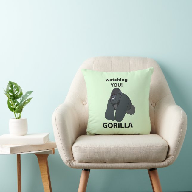 Coussin Gorille Vous Regardant Drôle Gorille (Chaise)