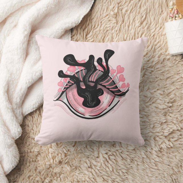 Coussin Goth Bizarre Oeil rose Déplaisant Horreur Magique  (Couverture)