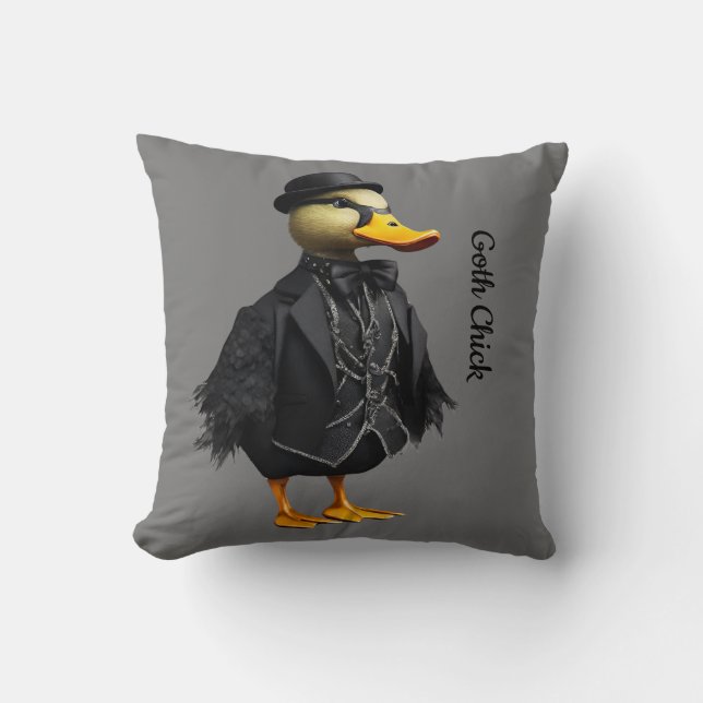 Coussin Goth Chic gothique poulet (Recto)