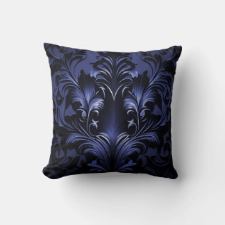 Coussin Goth Gothique Design noir & bleu