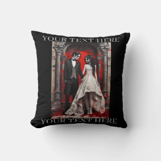 Coussin Goth Wedding Couple Quitter l'Eglise