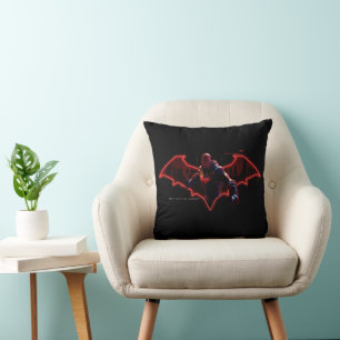 Coussin Gotham Chevaliers Hood rouge dans le logo