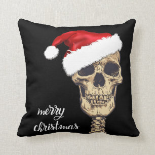 Coussin gothique de Noël de crâne
