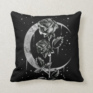 Coussin Gothique Moon Rose Croissant de cuisine Art