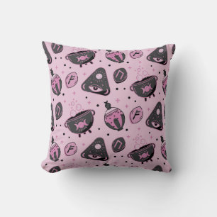 Coussin Gothique rose et noir