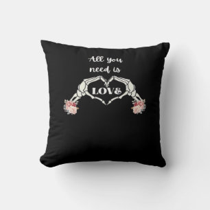 Coussin Gothique Valentines Classique - Squelette Mains Co