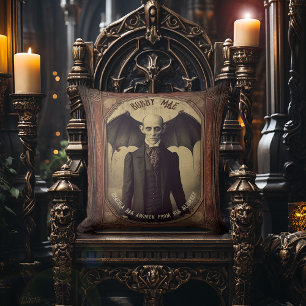 Coussin Gothique victorien vintage Dracula Vampire