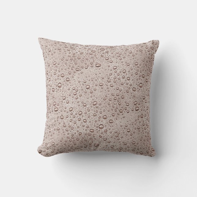 Coussin gouttelettes d'eau Sepia (Recto)