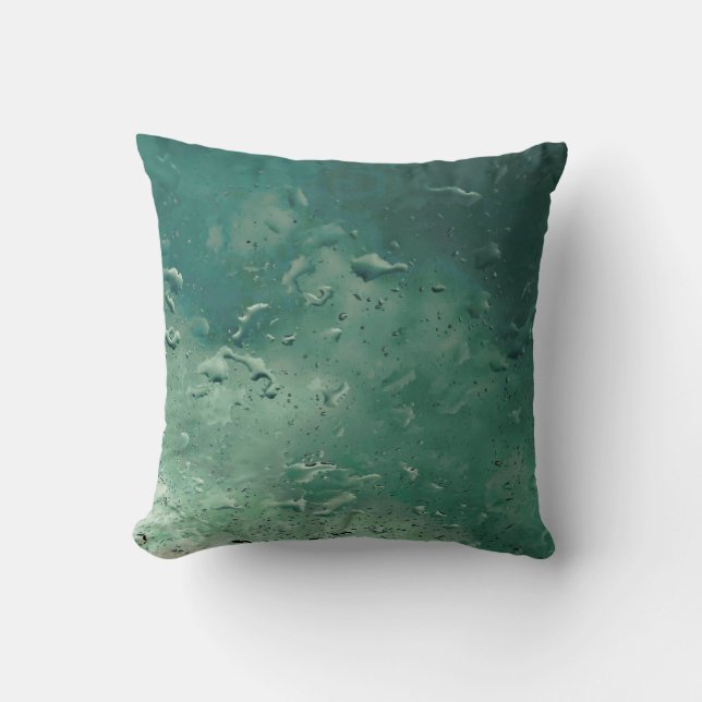 Coussin gouttes de pluie sur la fenêtre  (Recto)