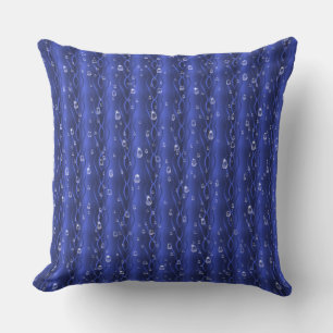 Coussin gouttes de pluie sur le métal bleu