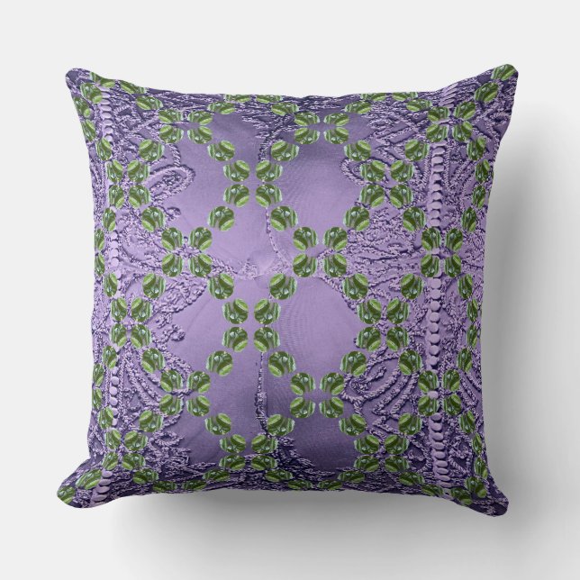 Coussin Gouttes de pluie vertes  (Recto)