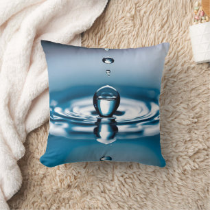 Coussin Gouttes d'eau de macro