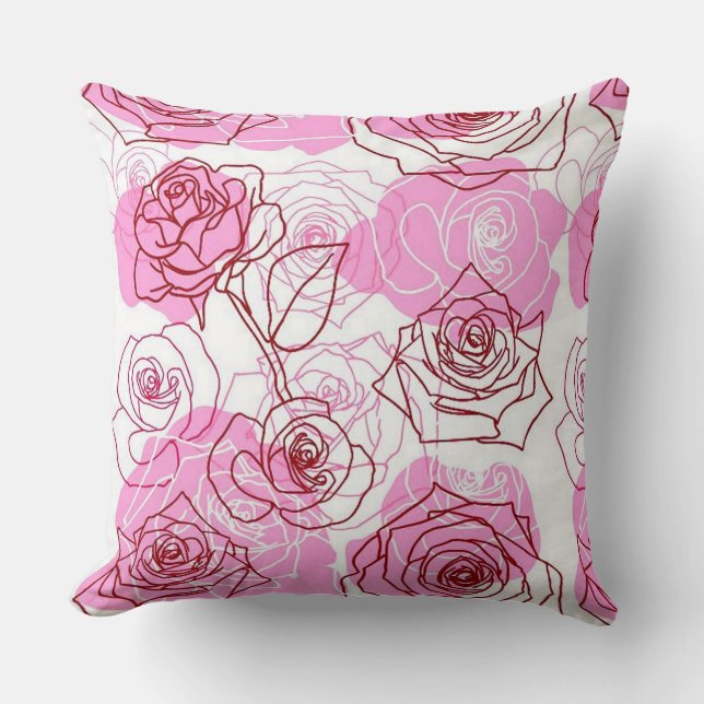 Coussin Grace & Appréciation Roses Roses Roses Rose Jeter  (Recto)