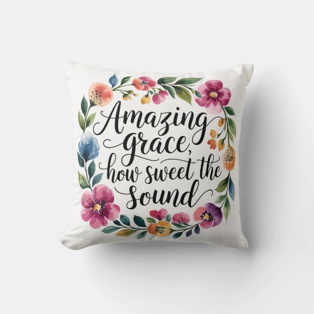 Coussin Grace Extraordinaire florale (Recto)