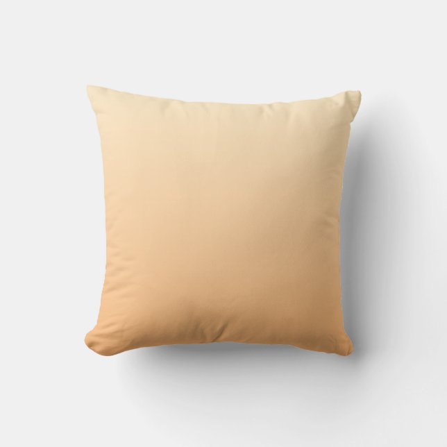 Coussin Gradient de couleur jaune clair et orange (Recto)