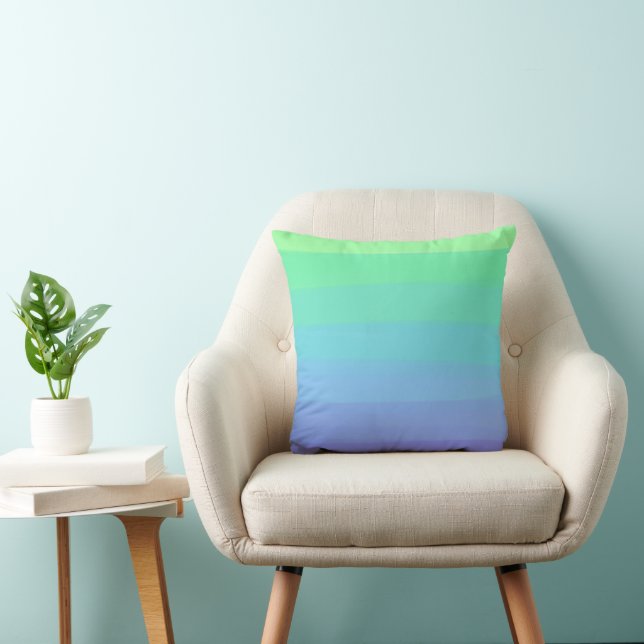 Coussin Gradient des verts et des bleus clairs (Chaise)