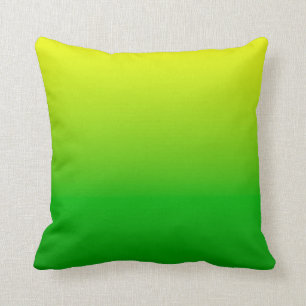Coussin gradient inférieur vert supérieur jaune