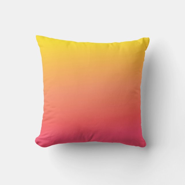 Coussin Gradient jaune et rose (Recto)