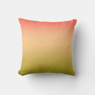 Coussin Gradient ombre corail blush chaux beige doux flou