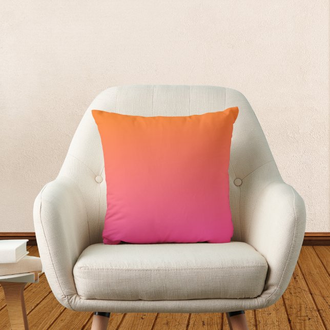 Coussin Gradient orange et rose (Créateur téléchargé)