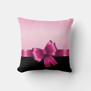 Coussin GRADIENT ROSE Noire personnalisé rayures PINK BOÎT