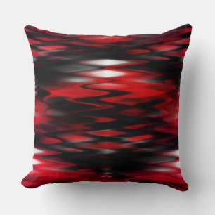 Coussin Gradient rouge à noir fonds formant zigzag abstrai