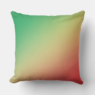 Coussin Gradient vert, jaune et rouge