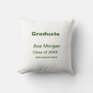 Coussin Graduate ajouter nom classe de nom de l'école de 2