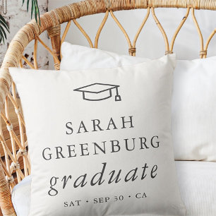 Coussin Graduate Moderne Minimaliste Simple Chic Graduatio