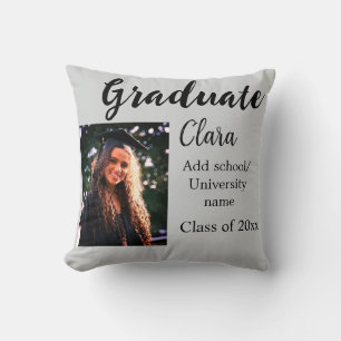 Coussin Graduation ajouter nom classe de 20xx félicitation
