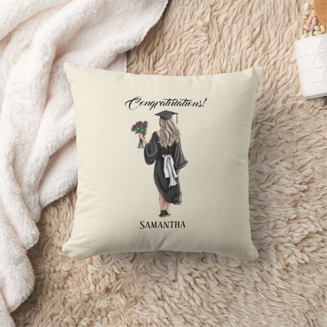 Coussin Graduation de l'aquarelle personnalisée (3) (Couverture)