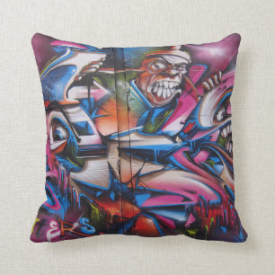 Coussin Graffiti art du Gangster urbain