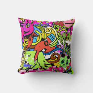 Coussin Graffiti Art : Hip-Hop Style Arrière - plan