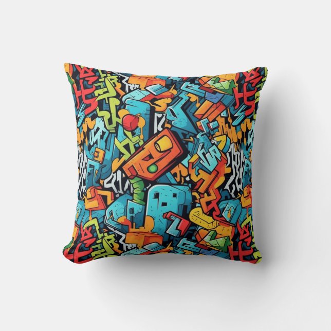 Coussin Graffiti Art Jeu d'oreiller (Recto)