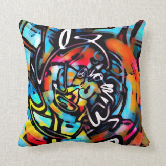Coussin Graffiti coloré de Streetart Chaos