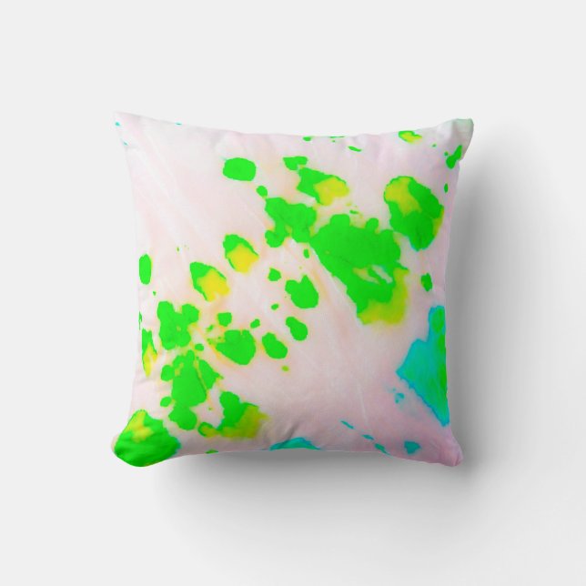 Coussin Graffiti d'art sale. Ikat Abstrait (Recto)