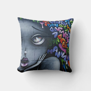 Coussin Graffiti de fée mignon