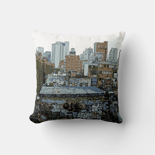 Coussin Graffiti de New York City (Recto)