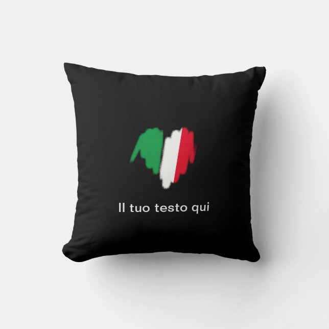Coussin Graffiti italien pulvérisé Graphique de coeur (Recto)