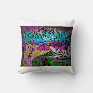 Coussin Graffiti mur d'art urbain, art, mur, grafiti, g