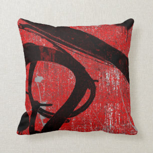 Coussin Graffiti rouge urbain frais