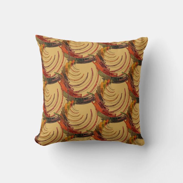 Coussin Grain de grue Imaginaire lunaire coloré (Recto)