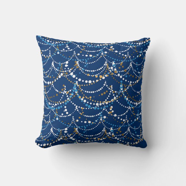 Coussin Grain de Noël : motif festif sans soudure (Recto)