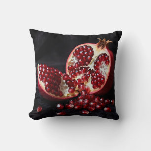 Coussin Graines de Grenade Mûres Fruit Juteux Dramatique 