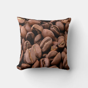 Coussin Grains de café torréfiés artistiques