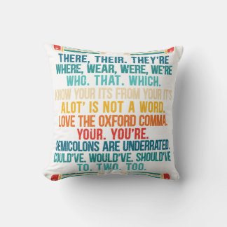 Coussin Grammaire amusante Grammaire de police Nazy Écritu