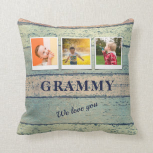 Coussin Grammy Grammy Grandchildren 3 Photo Collage
